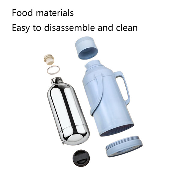 LIYONG 3200Ml Sky Blue Household Insulated Thermos With Glass Inner